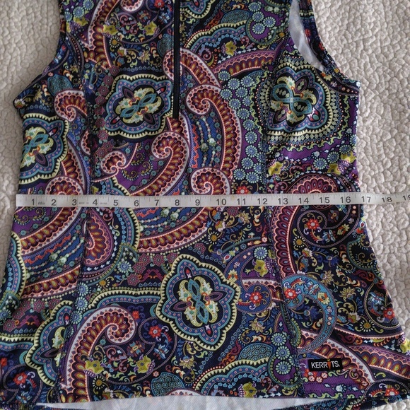 Kerrits Size Medium Paisley Sleeveless Top/Lightweight Vest - Picture 7 of 13
